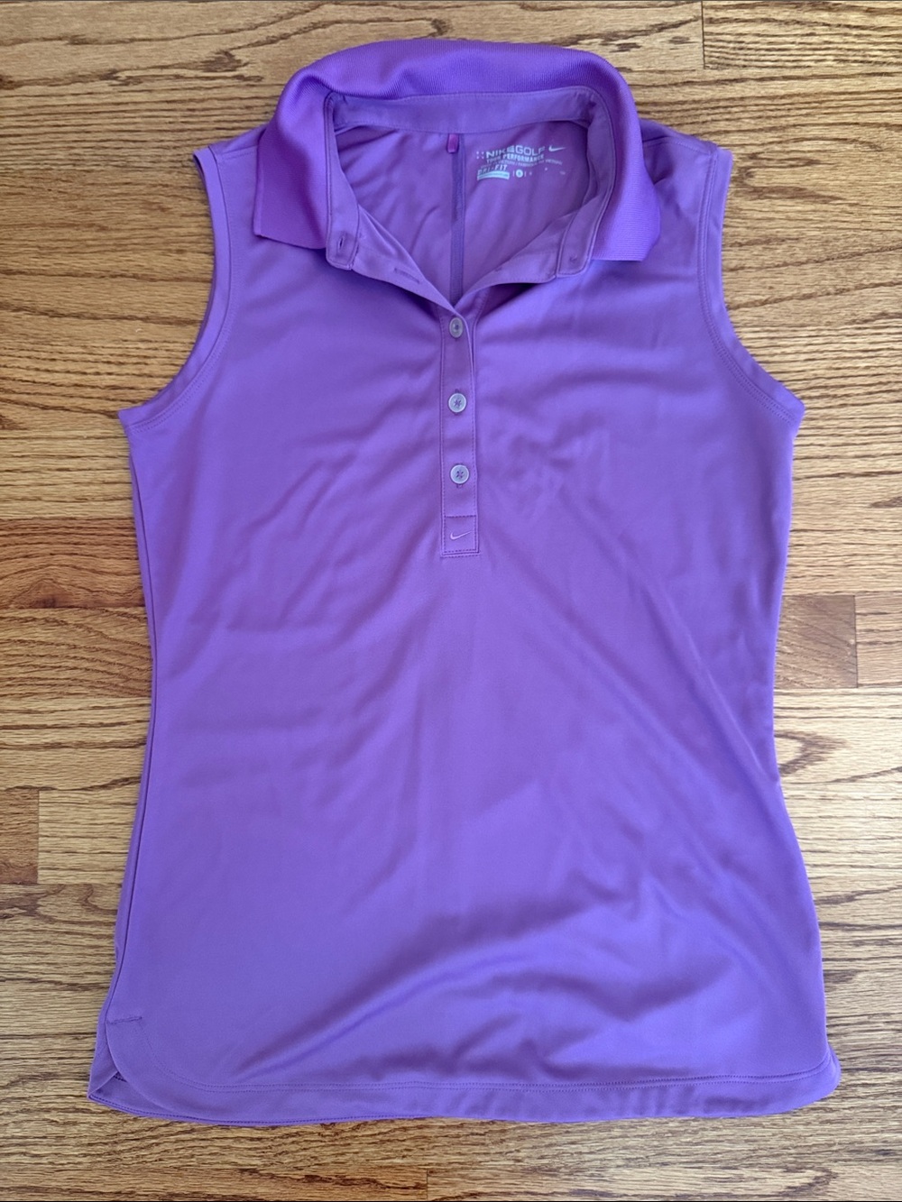Nike Women's Purple Sleeveless Polo Tank Top